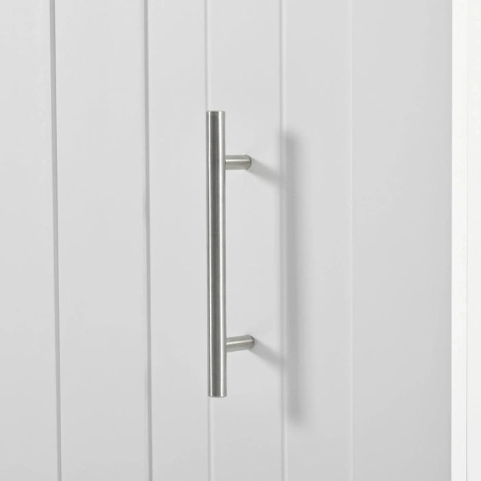 K&K Kitchen Island with Drop Leaf, Kitchen Storage Cart with 3 Tier Pull Out Cabinet Organizer, Internal Storage Rack, Rolling Kitchen Cart on Wheels with Towel Rack, 2 Drawers, for Kitchen, White Default -DTYStore