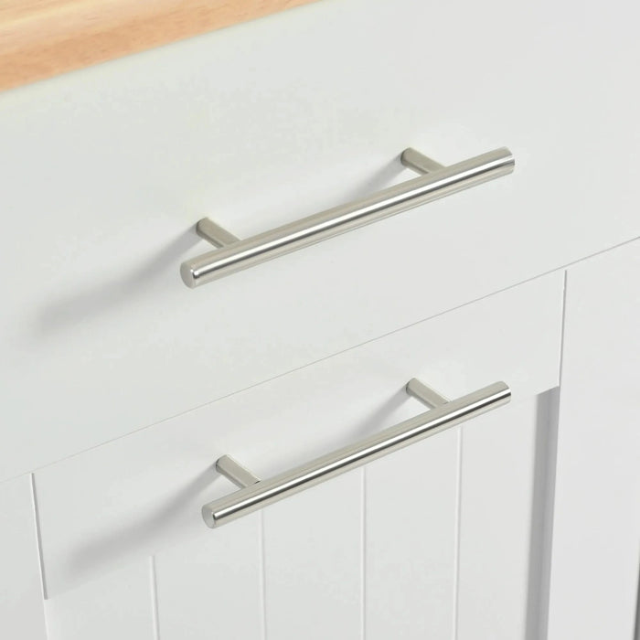 K&K Kitchen Island with Drop Leaf, Kitchen Storage Cart with 3 Tier Pull Out Cabinet Organizer, Internal Storage Rack, Rolling Kitchen Cart on Wheels with Towel Rack, 2 Drawers, for Kitchen, White Default -DTYStore