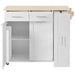 K&K Kitchen Island with Drop Leaf, Kitchen Storage Cart with 3 Tier Pull Out Cabinet Organizer, Internal Storage Rack, Rolling Kitchen Cart on Wheels with Towel Rack, 2 Drawers, for Kitchen, White Default -DTYStore
