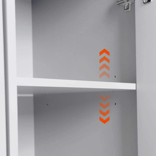 K&K Kitchen Island with Trash Can Storage Cabinet, Kitchen Cart with Drop Leaf, Spice Rack, Towel Rack and Drawer, Rolling Kitchen Island on Wheels with Adjustable Shelf, Grey Default -DTYStore