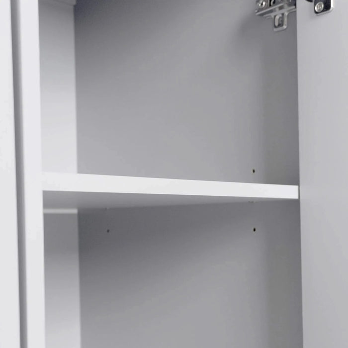 K&K Kitchen Island with Trash Can Storage Cabinet, Kitchen Cart with Drop Leaf, Spice Rack, Towel Rack and Drawer, Rolling Kitchen Island on Wheels with Adjustable Shelf, Grey Default -DTYStore