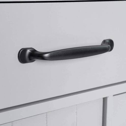 K&K Kitchen Island with Trash Can Storage Cabinet, Kitchen Cart with Drop Leaf, Spice Rack, Towel Rack and Drawer, Rolling Kitchen Island on Wheels with Adjustable Shelf, Grey Default -DTYStore