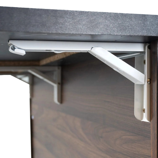 K&K Kitchen Island with Trash Can Storage Cabinet, Kitchen Cart with Drop Leaf, Spice Rack, Towel Rack and Drawer, Rolling Kitchen Island on Wheels with Adjustable Shelf, Walnut Brown Default -DTYStore