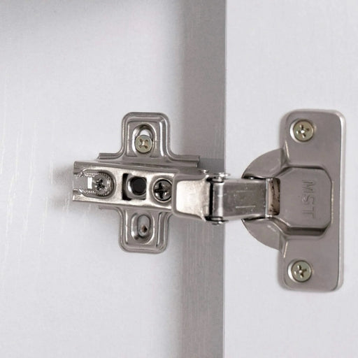 K&K Kitchen Island with Trash Can Storage Cabinet, Kitchen Cart with Drop Leaf, Spice Rack, Towel Rack and Drawer, Rolling Kitchen Island on Wheels with Adjustable Shelf, White Default -DTYStore