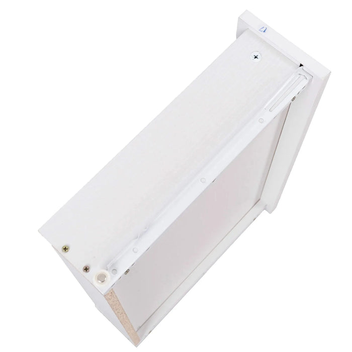 K&K Kitchen Island with Trash Can Storage Cabinet, Kitchen Cart with Drop Leaf, Spice Rack, Towel Rack and Drawer, Rolling Kitchen Island on Wheels with Adjustable Shelf, White Default -DTYStore