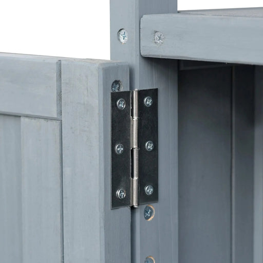 K&K Outdoor Kitchen Island, Rolling Bar Cart & Storage Cabinet, Farmhouse Solid Wood Outdoor Grill Table with Stainless Steel Top, Spice Rack , Towel Rack for Kitchen & BBQ , Grey Blue Default -DTYStore