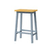 K&K Solid Wood Bar Stools (Not Cheap Iron), 25.6' Tall Set of 2 Bar Chairs, Kitchen Counter Stools with Footrests, Farmhouse Stools for Dining Room, Kitchen, Counter, Grey Blue Default -DTYStore