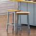 K&K Solid Wood Bar Stools (Not Cheap Iron), 25.6' Tall Set of 2 Bar Chairs, Kitchen Counter Stools with Footrests, Farmhouse Stools for Dining Room, Kitchen, Counter, Grey Blue Default -DTYStore