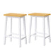 K&K Solid Wood Bar Stools (Not Cheap Iron), 25.6' Tall Set of 2 Bar Chairs, Kitchen Counter Stools with Footrests, Farmhouse Stools for Dining Room, Kitchen, Counter, White Default -DTYStore