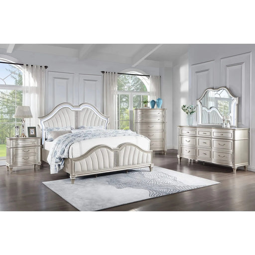 Katerina Ivory/Silver Oak 5-piece Queen Platform Bedroom Set Default -DTYStore