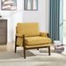 Kelly Mid-Century Modern Velvet Accent Armchair, Yellow Default -DTYStore