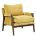 Kelly Mid-Century Modern Velvet Accent Armchair, Yellow Default -DTYStore
