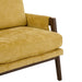 Kelly Mid-Century Modern Velvet Accent Armchair, Yellow Default -DTYStore