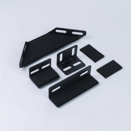 King Size Upholstered Platform Bed with Special Shaped Velvet Headboard, Metal & Solid Wood Frame,Black Default -DTYStore