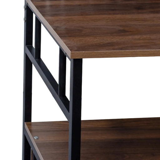 Kitchen Bakers Rack with Door, Microwave Oven Stand, Utility Storage Shelf, Durable Kitchen Organizer for Small Spaces Default -DTYStore