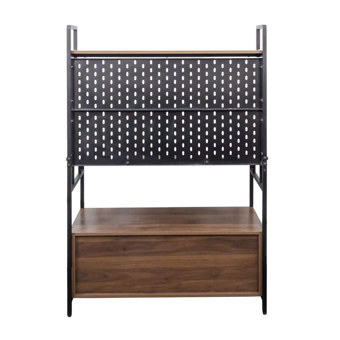 Kitchen Bakers Rack with Door, Microwave Oven Stand, Utility Storage Shelf, Durable Kitchen Organizer for Small Spaces Default -DTYStore