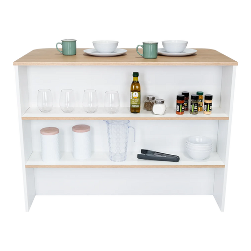 Kitchen Bar Dayton, Kitchen, White / Light Pine Default -DTYStore