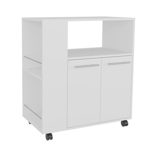 Kitchen Cart, 2 Doors, 3 Shelves, 4 Wheels Default -DTYStore