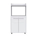 Kitchen Cart 49' H, Two Door Cabinet, One Open Shelf, Two Interior Shelves, White Default -DTYStore