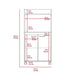 Kitchen Cart 49' H, Two Door Cabinet, One Open Shelf, Two Interior Shelves, White Default -DTYStore
