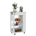 Kitchen Cart Sonex, Kitchen, White / Light Oak Default -DTYStore
