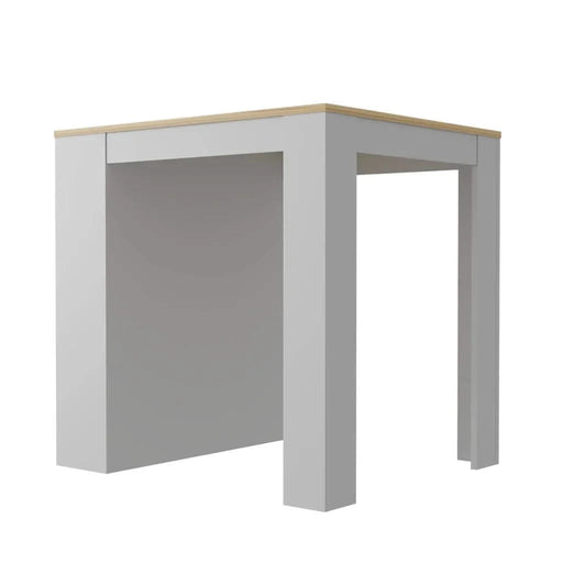 Kitchen Counter Dining Table Toledo, Kitchen, White / Light Oak Default -DTYStore