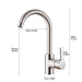 Kitchen Faucet Single Handle Stainless Steel,Commercial Single Hole Kitchen Sink Faucet,Modern One Hole Bar Sink Faucet - DTY Store