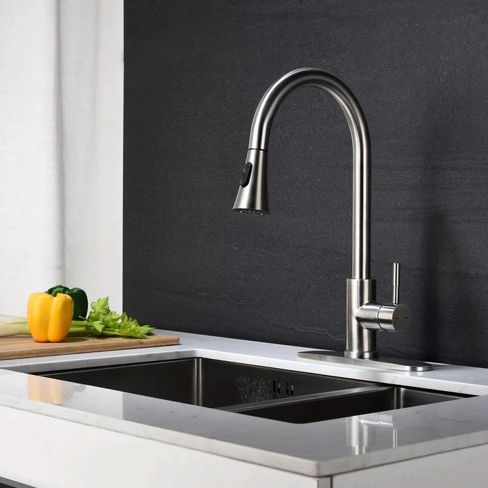 Kitchen Faucet with Pull Out Spraye    DTYStore