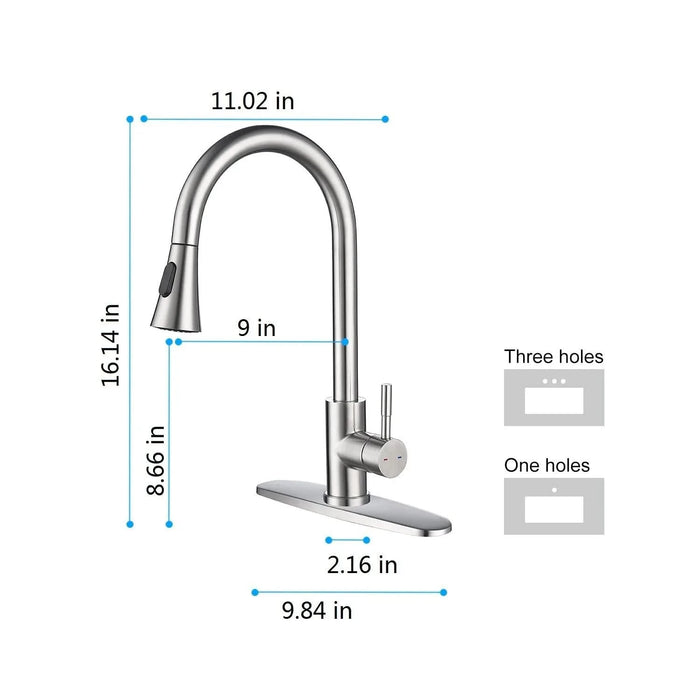 Kitchen Faucet with Pull Out Spraye- DTY Store