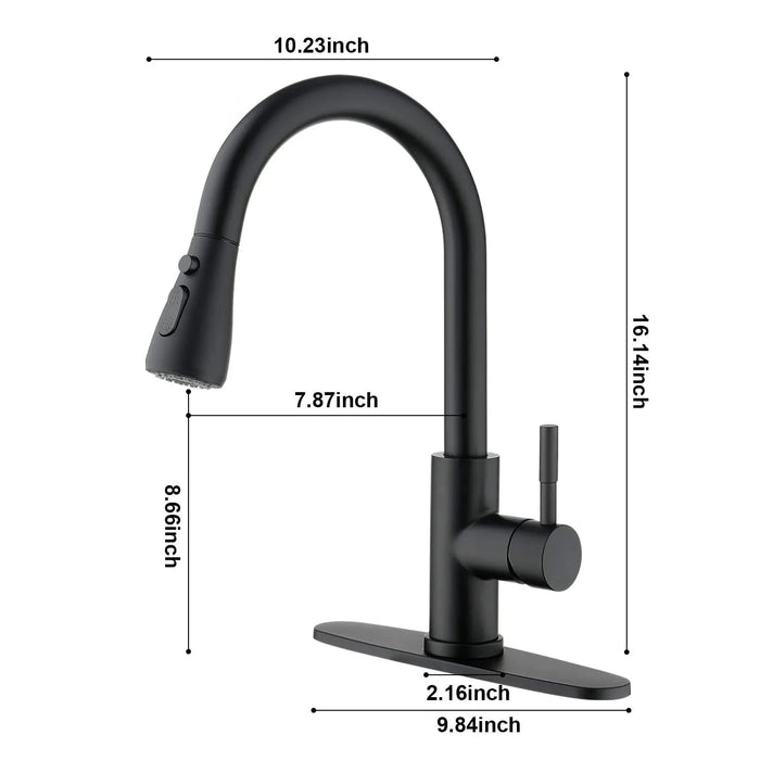 Kitchen Faucet with Pull Out Spraye Default -DTYStore