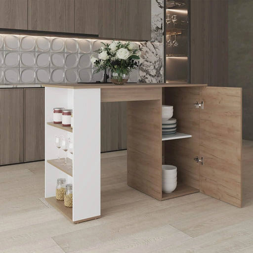 Kitchen Island, 1 Door, 5 Shelves Default -DTYStore