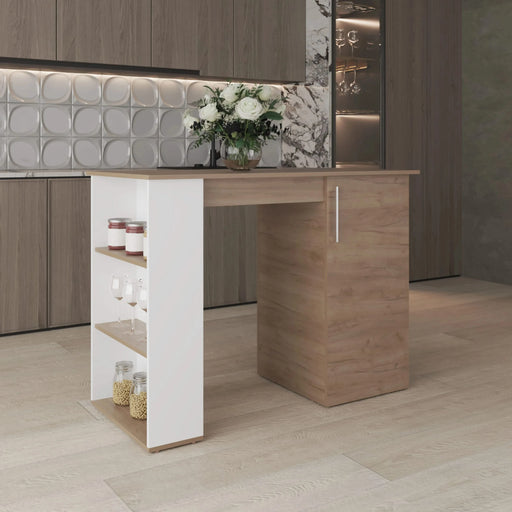 Kitchen Island, 1 Door, 5 Shelves Default -DTYStore