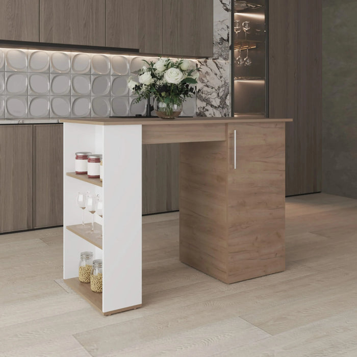 Kitchen Island, 1 Door, 5 Shelves Default -DTYStore