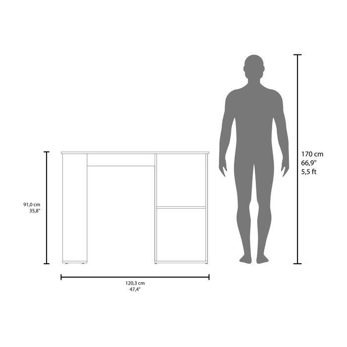 Kitchen Island, 1 Door, 5 Shelves Default -DTYStore