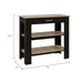Kitchen Island 37' H, Two Open Storage Shelves, One Drawer, Four Legs,Towel Hanger, Black / Light Oak Default -DTYStore