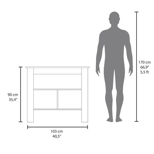 Kitchen Island Ada, Kitchen, Taupe / White Default -DTYStore