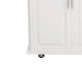 Kitchen Island Cart with 2 Door Cabinet and Three Drawers,43.31 Inch Width with Spice Rack,Towel Rack (White) Default -DTYStore