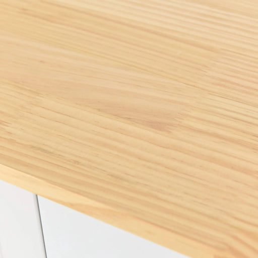 Kitchen Island Cart with Solid Wood Top and Locking Wheels,54.3 Inch Width,4 Door Cabinet and Two Drawers,Spice Rack, Towel Rack (White) Default -DTYStore