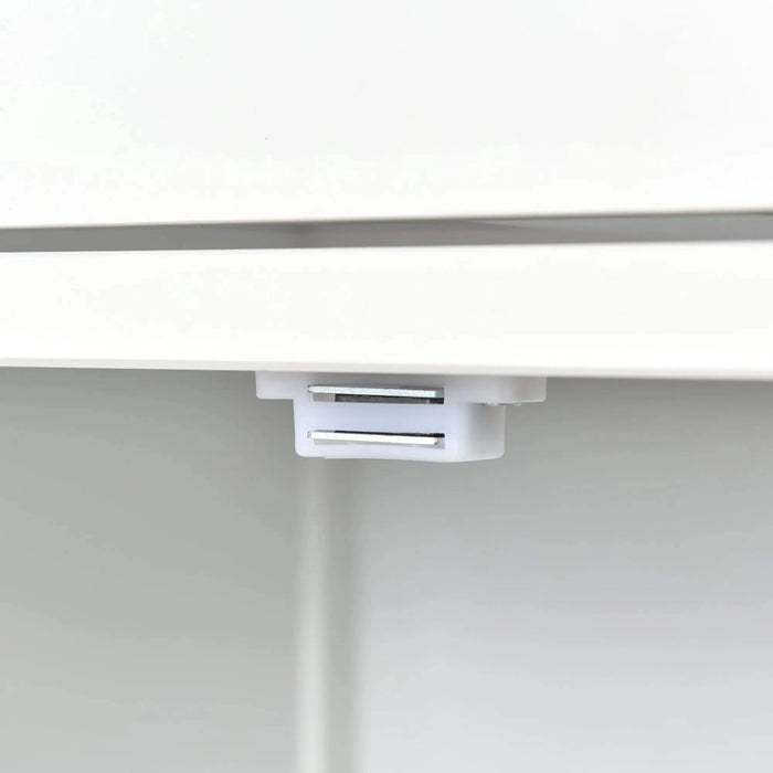 Kitchen Island Cart with Solid Wood Top and Locking Wheels,54.3 Inch Width,4 Door Cabinet and Two Drawers,Spice Rack, Towel Rack (White) Default -DTYStore