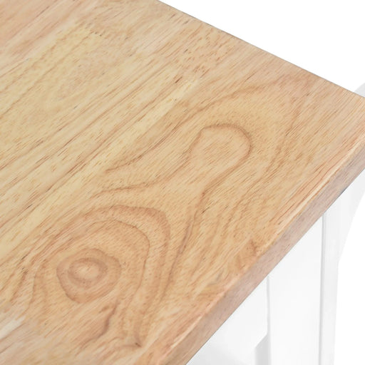 Kitchen Island Cart with Storage Cabinet and Two Locking Wheels,Solid wood desktop,Microwave cabinet,Floor Standing Buffet Server Sideboard for Kitchen Room,Dining Room,, Bathroom(White) Default -DTYStore