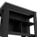 Kitchen Island Dozza, Three Shelves, Black / Ibiza Marble Color Finish Default -DTYStore