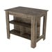 Kitchen Island Dozza, Three Shelves, Dark Brown Finish Default -DTYStore
