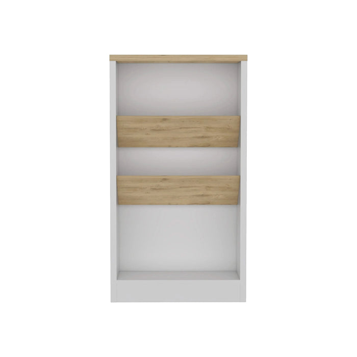 Kitchen Island Gunees, Counter Island, White and Pine Finish Default -DTYStore