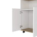 Kitchen Island Kamkacht, One Cabinet, Four Open Shelves, Light Oak / White Finish Default -DTYStore