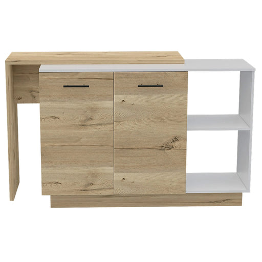 Kitchen Island Ohio, Kitchen, White / Light Oak Default -DTYStore