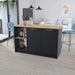 Kitchen Island Padua, Kitchen, Black / Macadamia Default -DTYStore