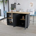Kitchen Island Padua, Kitchen, Black / Macadamia Default -DTYStore