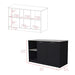 Kitchen Island Padua, Kitchen, Black / Onyx Default -DTYStore