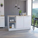 Kitchen Island Padua, Kitchen, White / Light Oak Default -DTYStore