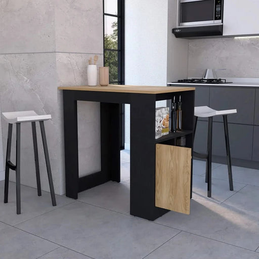 Kitchen Island Wynne, Kitchen, White / Light Oak Default -DTYStore